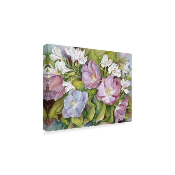 Joanne Porter 'Purple Tulips White Austronesia' Canvas Art,24x32